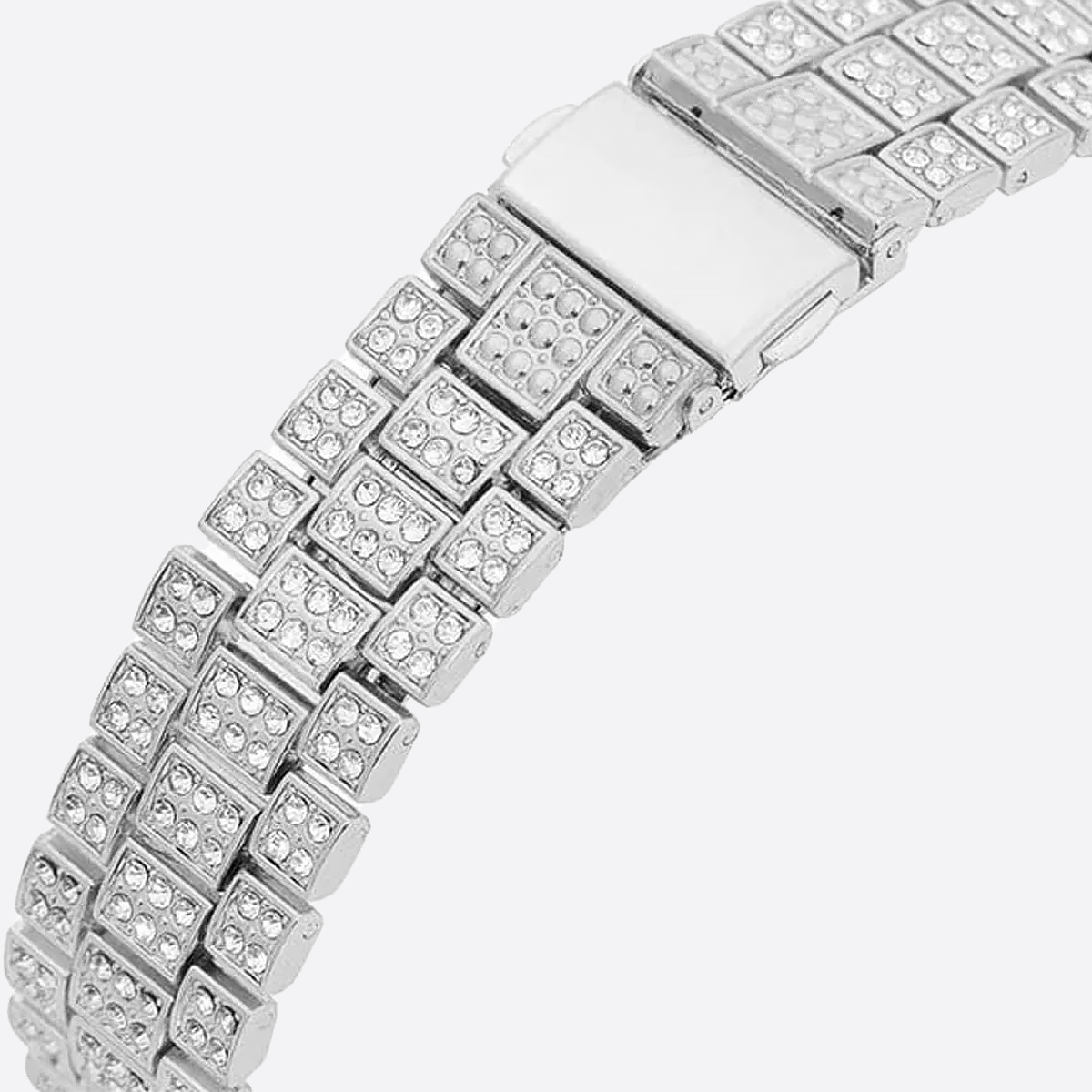 SYBLUY. | Zilveren Bustdown Horloge met Blauwe Wijzerplaat